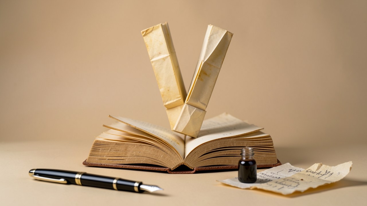 An open book with a warning '!' icon shaped from its pages, but without any readable text.